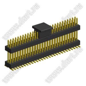 2191SMDI-056G-19150-CP вилка открытая прямая приподнятая двухрядная на плату для поверхностного (SMD) монтажа с захватом; шаг 1,00 x 1,00 мм; (2x28) конт.