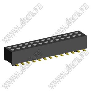 2192SM3-026G розетка двухрядная на плату для поверхностного (SMD) монтажа с направляющими; P=1,00 x 1,00мм; 26-конт.