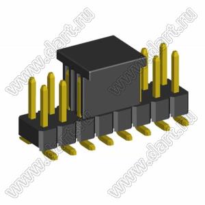 2208SM-16G-4027-CP (PLD2-2x8SMD, Molex 87759-1664) вилка открытая прямая двухрядная на плату для поверхностного (SMD) монтажа с захватом; P=2.00x2.00; 16-конт.