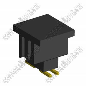 2191SM-004G-1918-CP (T/R) вилка открытая прямая двухрядная на плату для поверхностного (SMD) монтажа с захватом; P=1,00 x 1,00мм; 4-конт.; в ленте на катушке