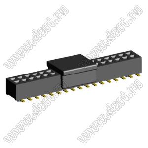 2192SM4-034G-CP розетка двухрядная на плату для поверхностного (SMD) монтажа с захватом; шаг 1,00 x 1,00 мм; (2x17) конт.