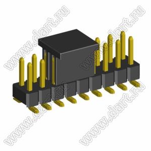 2208SM-18G-4027-CP (PLD2-2x9SMD, Molex 87759-1864) вилка открытая прямая двухрядная на плату для поверхностного (SMD) монтажа с захватом; P=2.00x2.00; 18-конт.