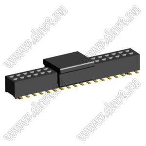 2192SM3-036G-CP розетка двухрядная на плату для поверхностного (SMD) монтажа с захватом; шаг 1,00 x 1,00 мм; (2x18) конт.