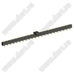 2200SA-44G-SM1-B2-PCP розетка прямая однорядная (гнездо) с захватом для поверхностного (SMD) монтажа на плату; P=1,27мм; 44-конт.