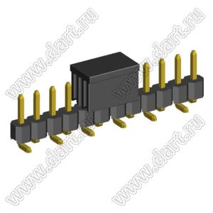 2210SM-12G-B1-CP вилка открытая прямая однорядная на плату для поверхностного (SMD) монтажа с захватом; шаг 2,00 x 2,00 мм; (1x12) конт.