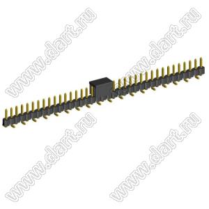 2210SM-37G-B2-CP вилка открытая прямая однорядная на плату для поверхностного (SMD) монтажа с захватом; шаг 2,00 x 2,00 мм; (1x37) конт.