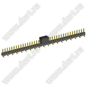 2210SM-37G-B1-CP вилка открытая прямая однорядная на плату для поверхностного (SMD) монтажа с захватом; шаг 2,00 x 2,00 мм; (1x37) конт.