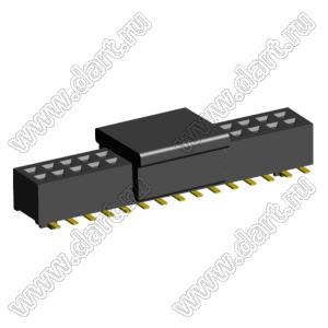 2192SM3-030G-CP розетка двухрядная на плату для поверхностного (SMD) монтажа с захватом; шаг 1,00 x 1,00 мм; (2x15) конт.