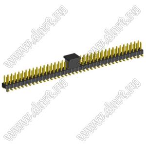 2208SM-76G-4027-CG вилка открытая прямая двухрядная с направляющими на плату для поверхностного (SMD) монтажа с захватом; шаг 2,00 x 2,00 мм; (2x38) конт.