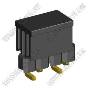 2210SM-04G-B1-CP вилка открытая прямая однорядная на плату для поверхностного (SMD) монтажа с захватом; шаг 2,00 x 2,00 мм; (1x4) конт.