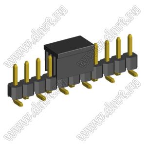 2210SM-11G-B1-CP вилка открытая прямая однорядная на плату для поверхностного (SMD) монтажа с захватом; шаг 2,00 x 2,00 мм; (1x11) конт.