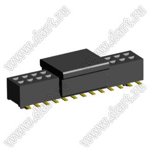 2192SM3-026G-CP розетка двухрядная на плату для поверхностного (SMD) монтажа с захватом; шаг 1,00 x 1,00 мм; (2x13) конт.