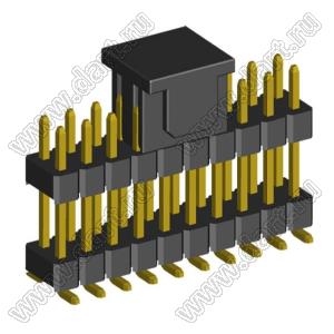 2208SMDI-20G-3090-CP вилка открытая прямая двухрядная приподнятая на плату для поверхностного (SMD) монтажа с захватом; шаг 2,00 x 2,00 мм; (2x10) конт.