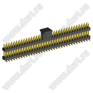 2208SMDI-68G-3090-CP вилка открытая прямая двухрядная приподнятая на плату для поверхностного (SMD) монтажа с захватом; шаг 2,00 x 2,00 мм; (2x34) конт.