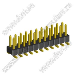 2208SM-22G (PLD2-2x11SMD, Molex 87759-2214) вилка SMD прямая двухрядная, шаг 2,0 мм, 2х11конт.; P=2.00x2.00; 22-конт.