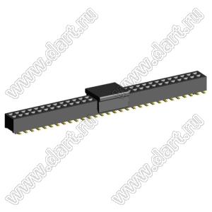 2192SM4-060G-CP (2x30) розетка прямая двухрядная на плату для поверхностного (SMD) монтажа с захватом, шаг 1,0x1,0мм, 2x30конт.