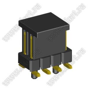 2208SM-08G-4027-CG вилка открытая прямая двухрядная с направляющими на плату для поверхностного (SMD) монтажа с захватом; шаг 2,00 x 2,00 мм; (2x4) конт.