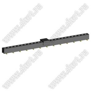 2209SM-25G-B2-PCP розетка прямая однорядная на плату для поверхностного (SMD) монтажа с захватом; шаг 2,00 x 2,00 мм; (1x25) конт.
