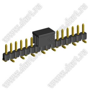 2210SM-16G-B2-CP вилка открытая прямая однорядная на плату для поверхностного (SMD) монтажа с захватом; шаг 2,00 x 2,00 мм; (1x16) конт.