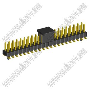 2208SM-42G-4027-CG вилка открытая прямая двухрядная с направляющими на плату для поверхностного (SMD) монтажа с захватом; шаг 2,00 x 2,00 мм; (2x21) конт.