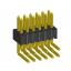 2199R15-12G-301523 (PLLD1.27-12R) вилка штыревая открытая угловая двухрядная на плату для монтажа в отверстия, шаг 1,27 x 1,27 мм, 2x6конт.