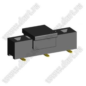 2209SM-05G-B2-PCP розетка прямая однорядная на плату для поверхностного (SMD) монтажа с захватом; шаг 2,00 x 2,00 мм; (1x5) конт.