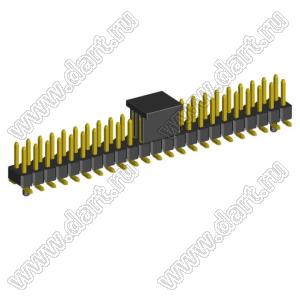 2208SM-46G-4027-CG вилка открытая прямая двухрядная с направляющими на плату для поверхностного (SMD) монтажа с захватом; шаг 2,00 x 2,00 мм; (2x23) конт.
