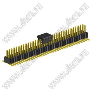 2199SB-066G-SM-3025-CP вилка штыревая открытая прямая двухрядная на плату для поверхностного (SMD) монтажа с захватом; шаг 1,27 x 1,27 мм; (2x33) конт.