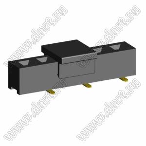 2209SM-06G-B1-PCP розетка прямая однорядная на плату для поверхностного (SMD) монтажа с захватом; шаг 2,00 x 2,00 мм; (1x6) конт.