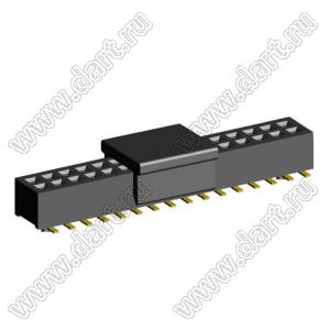 2192SM4-032G-CP розетка двухрядная на плату для поверхностного (SMD) монтажа с захватом; шаг 1,00 x 1,00 мм; (2x16) конт.