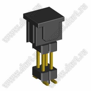 2208SMDI-04G-3090-CG вилка открытая прямая двухрядная приподнятая с направляющими на плату для поверхностного (SMD) монтажа с захватом; шаг 2,00 x 2,00 мм; (2x2) конт.