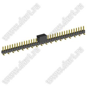 2210SM-35G-B1-CP вилка открытая прямая однорядная на плату для поверхностного (SMD) монтажа с захватом; шаг 2,00 x 2,00 мм; (1x35) конт.