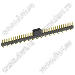 2210SM-34G-B1-CP вилка открытая прямая однорядная на плату для поверхностного (SMD) монтажа с захватом; шаг 2,00 x 2,00 мм; (1x34) конт.