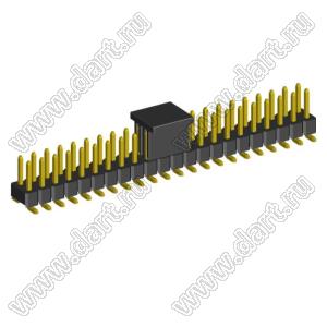 2208SM-44G-4027-CP (PLD2-2x22SMD, Molex 87759-4464) вилка открытая прямая двухрядная на плату для поверхностного (SMD) монтажа с захватом; P=2.00x2.00; 44-конт.