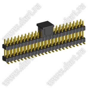 2208SMDI-46G-3090-CP вилка открытая прямая двухрядная приподнятая на плату для поверхностного (SMD) монтажа с захватом; шаг 2,00 x 2,00 мм; (2x23) конт.
