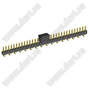 2210SM-32G-B1-CP вилка открытая прямая однорядная на плату для поверхностного (SMD) монтажа с захватом; шаг 2,00 x 2,00 мм; (1x32) конт.