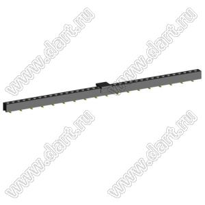 2209SM-36G-B2-PCP розетка прямая однорядная на плату для поверхностного (SMD) монтажа с захватом; шаг 2,00 x 2,00 мм; (1x36) конт.