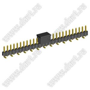 2210SM-26G-B1-CP вилка открытая прямая однорядная на плату для поверхностного (SMD) монтажа с захватом; шаг 2,00 x 2,00 мм; (1x26) конт.