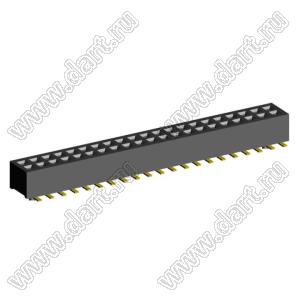 2192SM4-042G розетка двухрядная на плату для поверхностного (SMD) монтажа; шаг 1,00 x 1,00 мм; (2x21) конт.