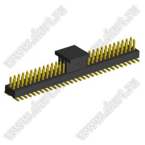 2191SM-060G-1918-CP (2x30) вилка открытая прямая двухрядная на плату для поверхностногоG (SMD) монтажа с захватом, шаг 1,0x1,0мм, 2x30конт.