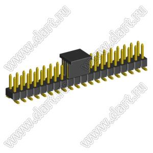 2208SM-40G-4027-CP (PLD2-2x20SMD, Molex 87759-4064) вилка открытая прямая двухрядная на плату для поверхностного (SMD) монтажа с захватом; P=2.00x2.00; 40-конт.