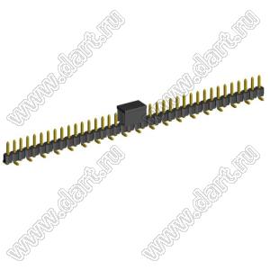 2210SM-38G-B2-CP вилка открытая прямая однорядная на плату для поверхностного (SMD) монтажа с захватом; шаг 2,00 x 2,00 мм; (1x38) конт.