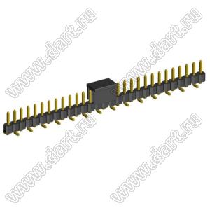 2210SM-29G-B2-CP вилка открытая прямая однорядная на плату для поверхностного (SMD) монтажа с захватом; шаг 2,00 x 2,00 мм; (1x29) конт.