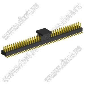 2191SM-080G-1918-CP вилка открытая прямая двухрядная на плату для поверхностного (SMD) монтажа с захватом; шаг 1,00 x 1,00 мм; (2x40) конт.
