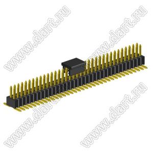 2199SB-070G-SM-3025-CP вилка штыревая открытая прямая двухрядная на плату для поверхностного (SMD) монтажа с захватом; шаг 1,27 x 1,27 мм; (2x35) конт.