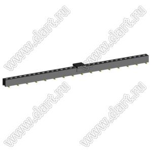 2209SM-31G-B2-PCP розетка прямая однорядная на плату для поверхностного (SMD) монтажа с захватом; шаг 2,00 x 2,00 мм; (1x31) конт.