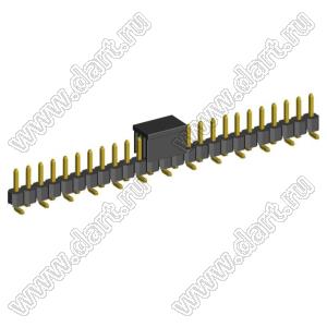 2210SM-25G-B1-CP вилка открытая прямая однорядная на плату для поверхностного (SMD) монтажа с захватом; шаг 2,00 x 2,00 мм; (1x25) конт.