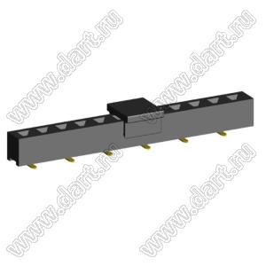 2209SM-12G-B2-PCP розетка прямая однорядная на плату для поверхностного (SMD) монтажа с захватом; шаг 2,00 x 2,00 мм; (1x12) конт.
