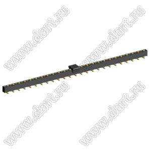 2200SA-50G-SM1-B2-PCP розетка прямая однорядная (гнездо) с захватом для поверхностного (SMD) монтажа на плату; P=1,27мм; 50-конт.