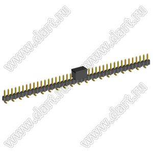 2210SM-40G-B1-CP вилка открытая прямая однорядная на плату для поверхностного (SMD) монтажа с захватом; шаг 2,00 x 2,00 мм; (1x40) конт.